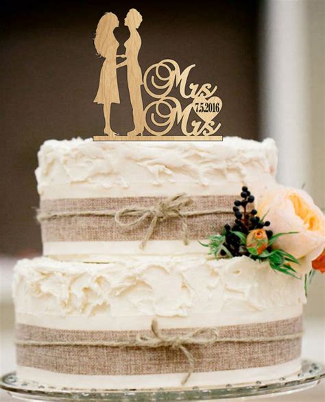 lesbian silhouette cake copper same sex wedding mrs and mrs