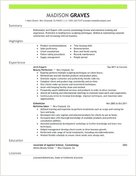 entry level esthetician resume  experience myoscommercetemplates