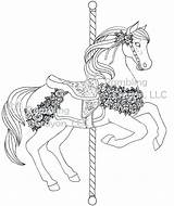 Coloring Merry Round Go Getdrawings sketch template