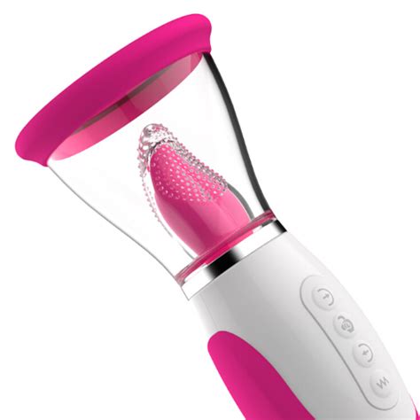 Electric Tongue Vibrator Breast Pussy Suction Cup Oral