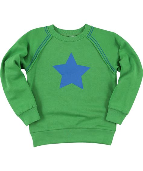 molo mega coole groene trui met grote blauwe ster emilea kids outfits sweaters smart outfit