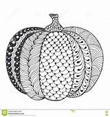 Zentangle Zucca Stilizzato sketch template