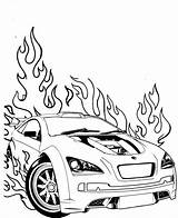 Coloring Pages Speed Car Popular Wheels Hot sketch template
