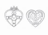 Sailor Moon Brooch Lineart Views Deviantart sketch template