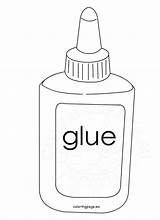 Glue Bottle Clipart Coloring sketch template