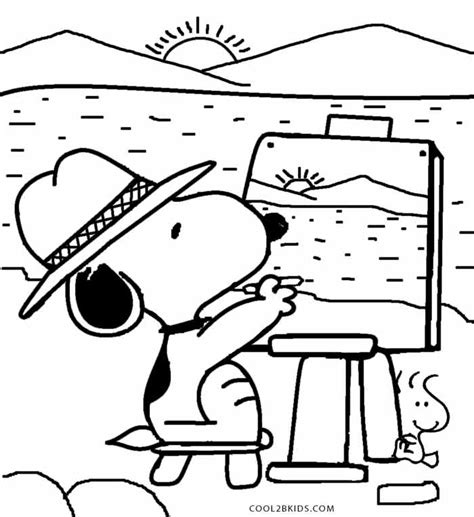 printable snoopy coloring pages  kids coolbkids