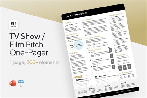 pitch  tv show   network     film pitch deck