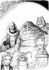 Coloring Hutt Jabba Pages Getdrawings sketch template