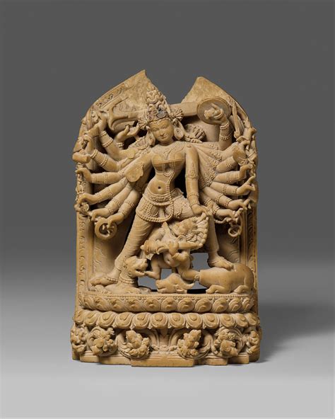 the goddess durga slaying the demon buffalo mahisha bangladesh or
