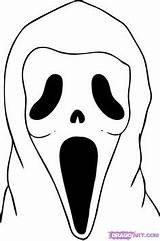 Coloring Pages Scream Halloween Printable Scary Horror Colouring Mask Drawings Ghost Face Color Faces Movies Outline Drawing Books Creepy sketch template