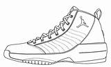 Air Jordan Jordans Drawing Template Coloring Sneaker 5th Dimension Nike Shoe Shoes Pages Sketch Basketball Force High Sneakers Drawings Sheets sketch template