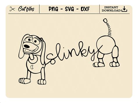 slinky dog svg toy storyy svg silhouette cricut digital etsy australia