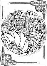 Sydney Coloring Pages Book Adult Visit sketch template