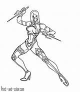 Mortal Kombat Coloriage Mileena Cousin Pocahontas Enviar Designlooter sketch template