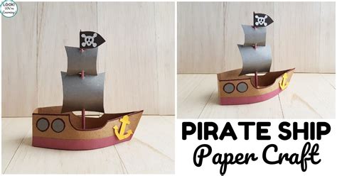 fun paper pirate ship craft  kids   learning