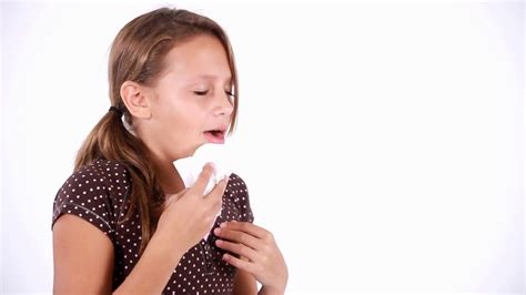 young girl coughing stock footage sbv  storyblocks