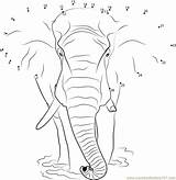 Elephant Dots Africana Loxodonta Connect Dot sketch template