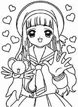 Sakura Coloring Pages Anime Sketchite Colouring sketch template