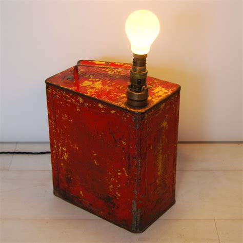 red oil  light tilt tiltoriginals upcycled upcycling vintage industrial lamp light