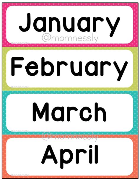 months   year  printable tribobot  mom nessly