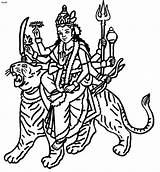 Hindu Goddesses Goddess Durga Maa Saraswati Rani Amman Drawings sketch template