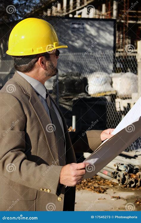 construction worker foreman stock image image  hard manager