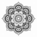 Mandala Flower Simple Coloring Mandalas Unique Forming Pages Adult sketch template