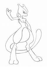 Mewtwo Pokemon Mew Getdrawings Coloriage Ohbq sketch template