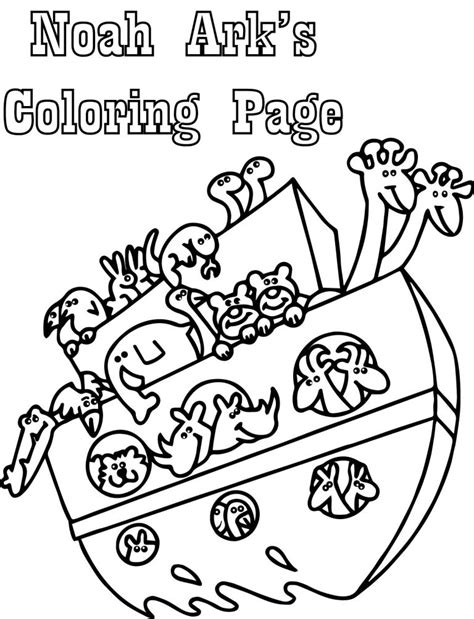 basic noah ark coloring page wecoloringpagecom