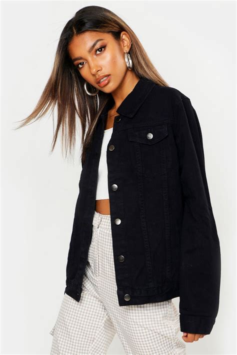 black denim jacket outfit oversized black denim jacket black corduroy jacket jean jacket