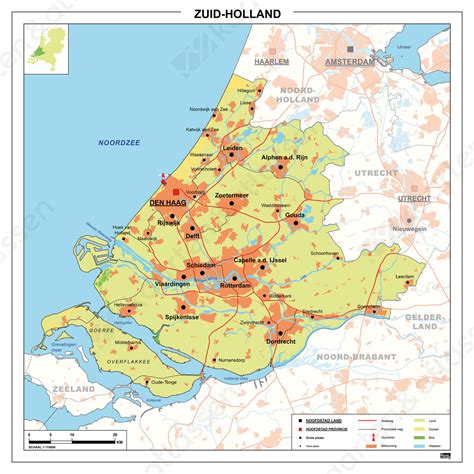 kaart zuid holland  kaarten en atlassennl