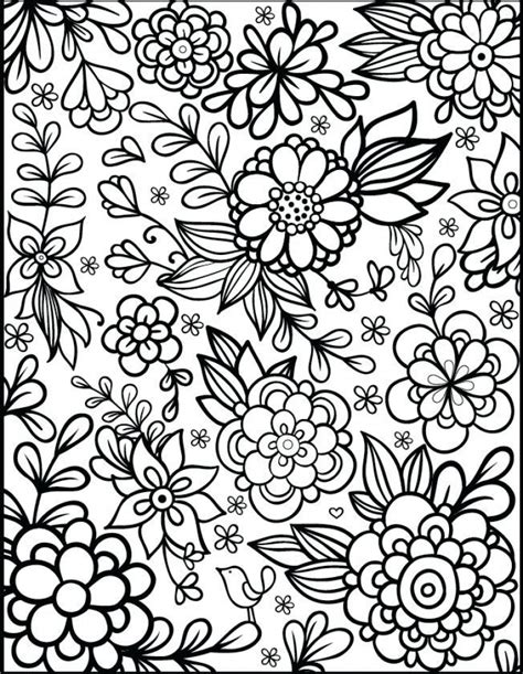 flower easy coloring pages  adults background colorist