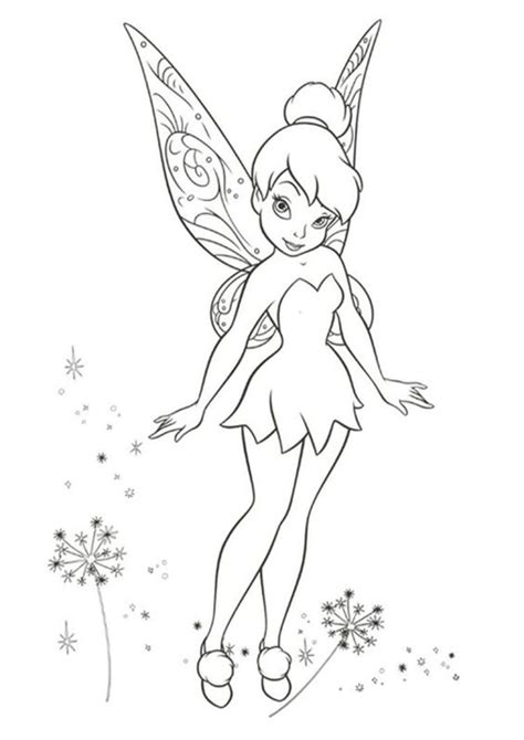easy  print tinkerbell coloring pages tulamama