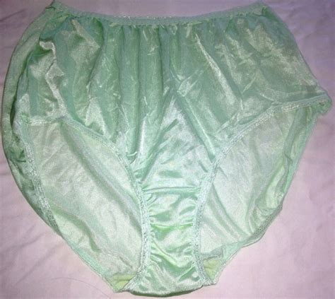 3 pr ladies full cut waist panties briefs mint green nylon lace lot silky 8 10 ebay