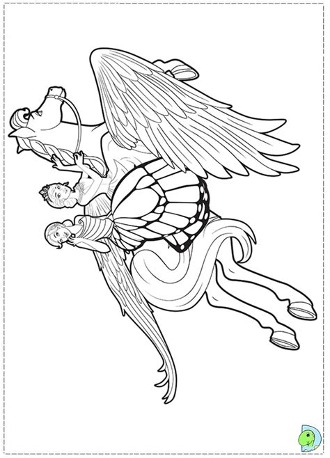 barbie mariposa   fairy princess coloring page dinokidsorg