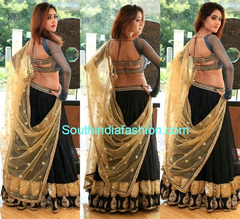 Sony In Black Lehenga South India Fashion