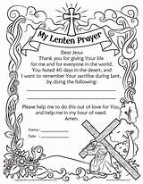 Lenten Prayer Coloring Printable Pages Print Prayers Catechism sketch template