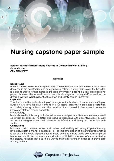 nursing capstone paper sample