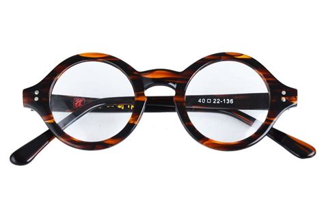 Vintage Small Round 38mm Handmade Optical Glasses Tortoise Eyeglasses