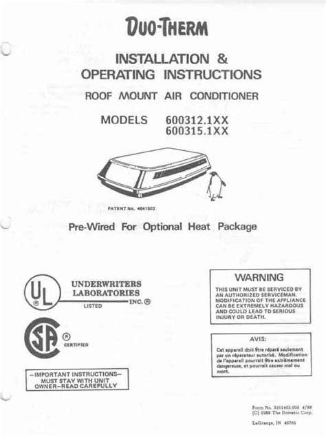 duo therm ac wiring diagram wiring diagram pictures