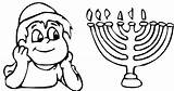 Jewish Menorah sketch template