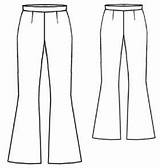 Pants Flared Sewing Pattern Patterns Women Gratis Flare Broek Drawing Technical Molde Example Clothing Patronen Draft Kleding Under Lekala Make sketch template