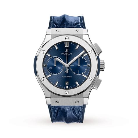 hublot classic fusion blue chronograph titanium nxlr mm luxury watches watches