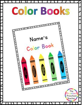 preschool colors book   organized preschool teacher tpt