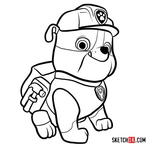 paw patrol characters outline