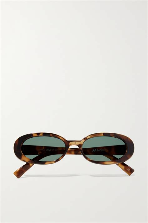 tortoiseshell outta love oval frame tortoiseshell acetate sunglasses