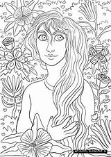 Optimimmi Värityskuvia Värityskuva Valitse Taulu Lady Flowers sketch template