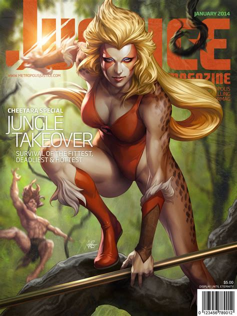 justice magazine cheetara cover from thundercats geekshizzle