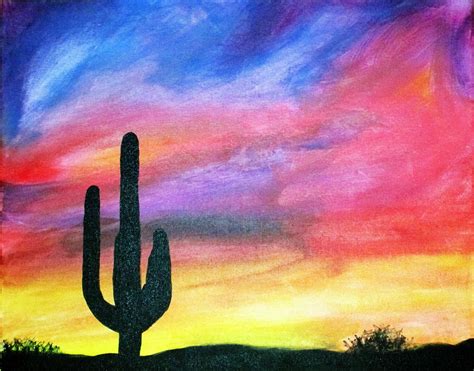 arizona sunset  ashley sears desert painting sunset painting