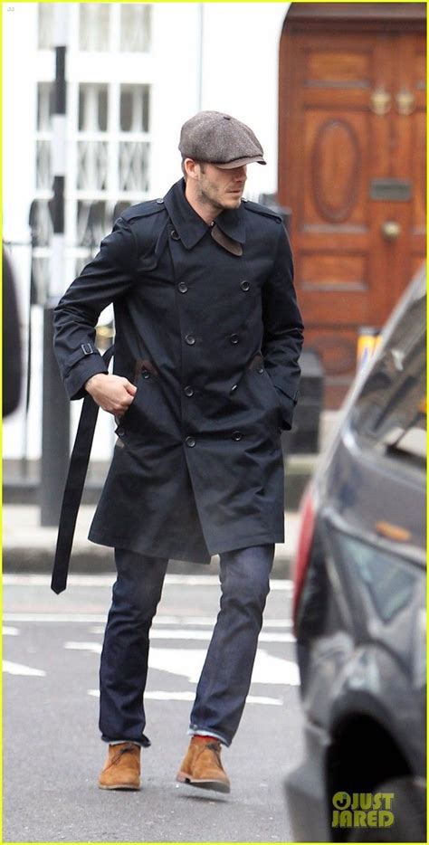 David Beckham Dons A Stylish Trench Coat While Running Errands On
